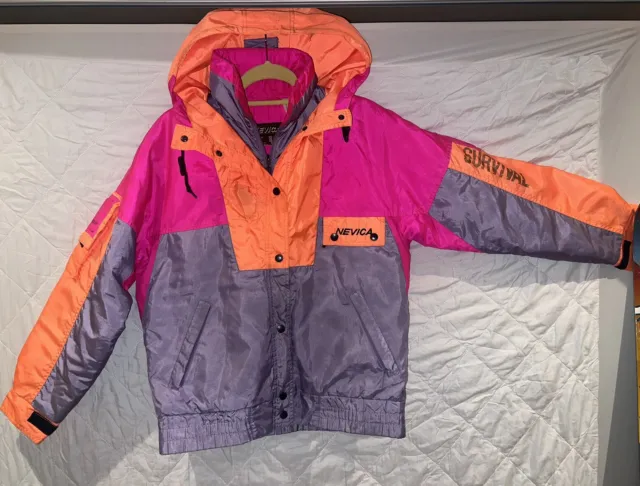 NEVICA Retro Ski Suit Vintage 80's 90's - Neon Apres Ski JACKET LILAC