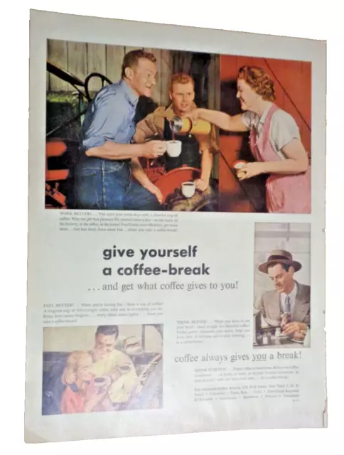 Vintage Print Ad -1952 for Pan-American Coffee Bureau