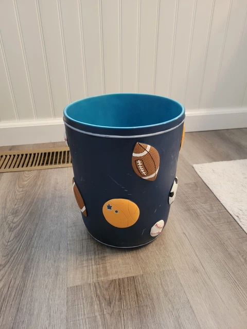 Cesta de residuos deportivos pintada a mano/bote de basura para niños/niños