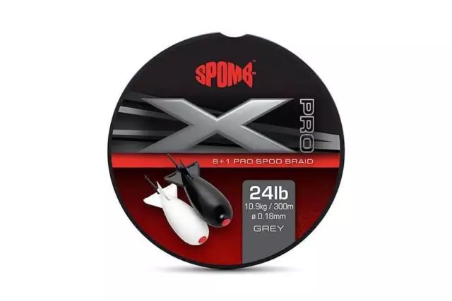 Spomb X Pro braid grey 8+1 0.18mm 24lbs / braided fishing carp line