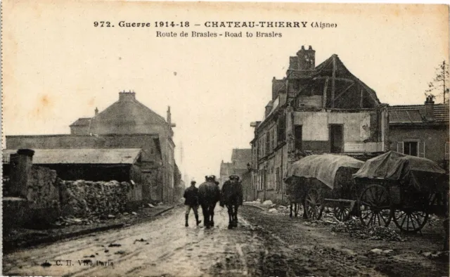 CPA Guerre 1914-18 CHATEAU-THIERRY Route de Brasies Road to...(202565)