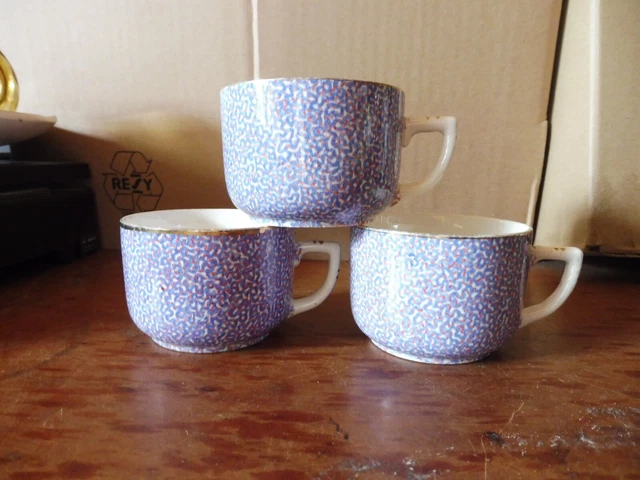 Lot De 4 Tasses En Céramique Matera - Capacité 300 Ml - Micro-ondes Et Lave-vaisselle - Dégradé Vert/anthracite/beige