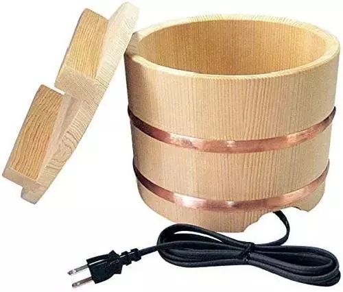 Electric Wooden Sushi Rice Warmer 5-Go Ohitsu 100V Made in Japan