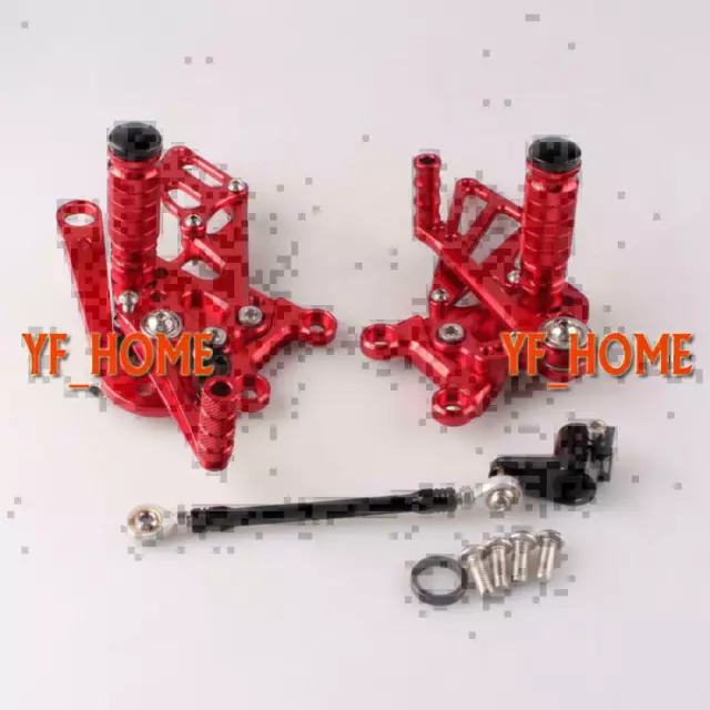 Motorcycle Rear Set Rearsets Foot Peg Pedal fit for Aprilia RSV4 2009 - 2014 Red