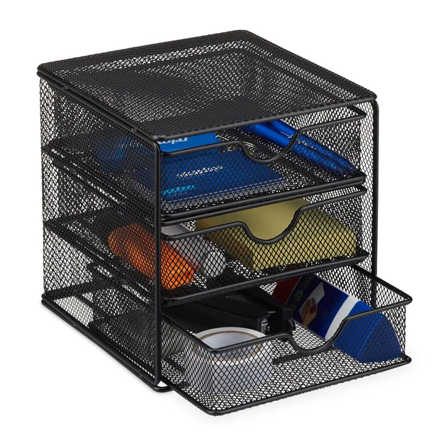 Schreibtischorganizer Ablagebox Büro Organizer Zettelhalter Ablagesystem Metall