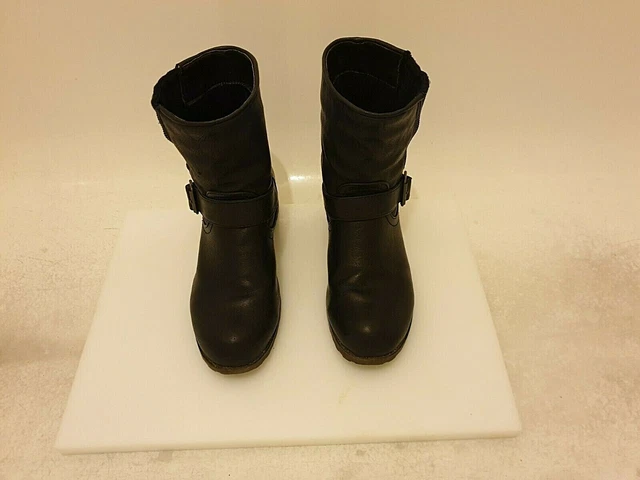 Bottines D'hiver à Talon Bas couleur  Noire Femme Pointure 37 faux cuirs 2