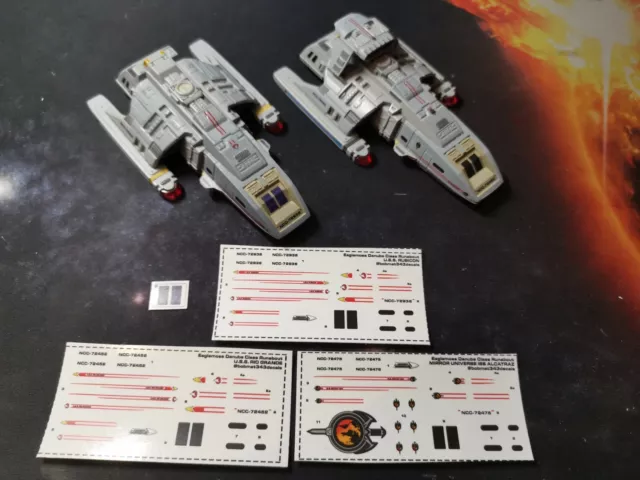 DS9 RUNABOUT KUNDENSPEZIFISCHE WASSERRUTSCHE AUFKLEBER USS ORINOCO Star Trek ADAGLEMOSS - KEIN MODELL