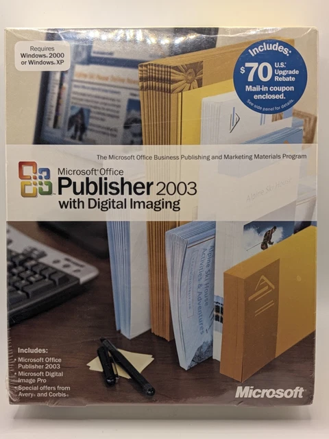 MICROSOFT OFFICE PUBLISHER 2003 W/ Digital Imaging Vintage