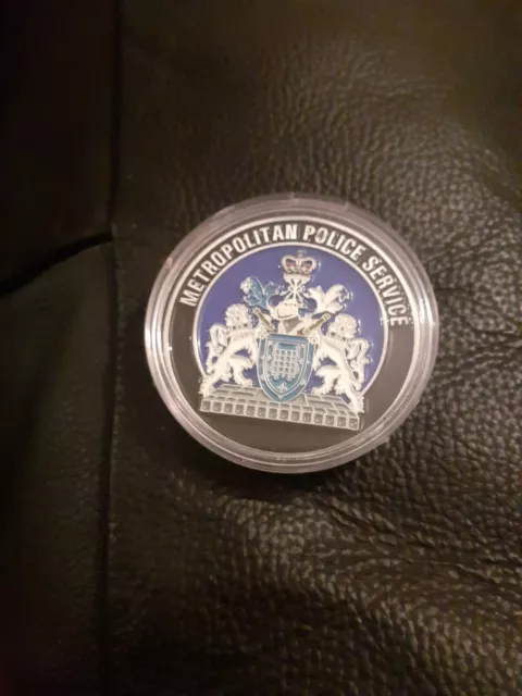 double sided uk London  challenge coin crest metropolitan police service sealed