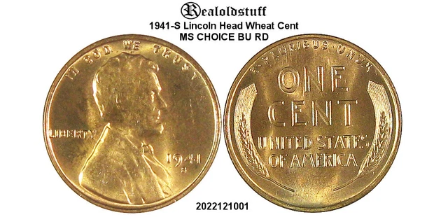 1941-S Lincoln Head Wheat Cent Penny SC1