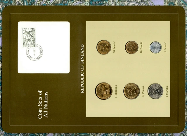 Coin Sets of All Nations Finland w/card all 1982 UNC