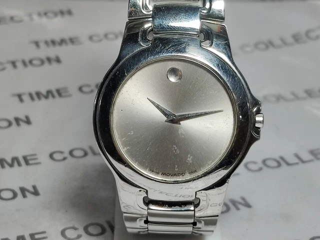 Movado point  Museum Silver Dial Quartz Movement Wrist Watch For Men's