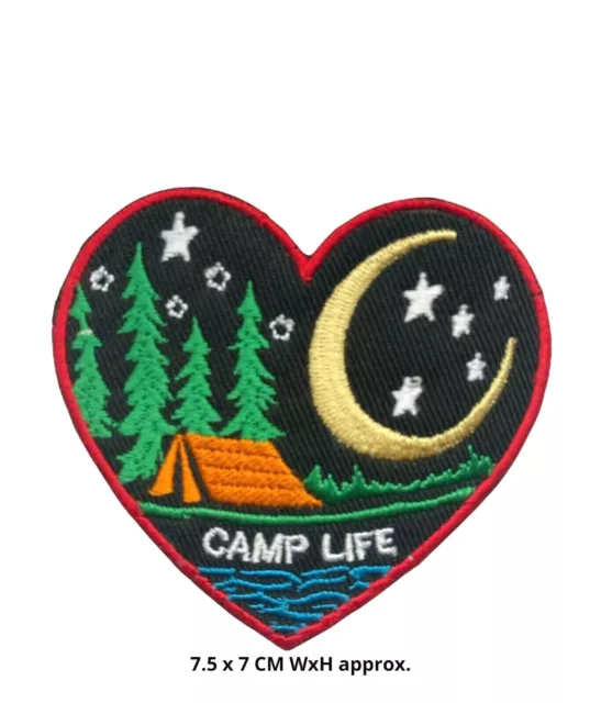 Camp Life Adventure Natur bestickt Nähen/Aufbügeln Abzeichen Patchjacke N-189