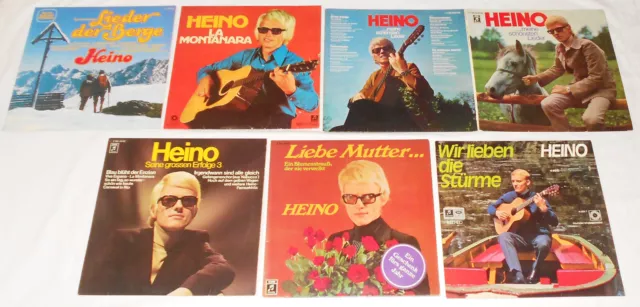 7 x HEINO LP VINYL KONVOLUT SCHALLPLATTE 12" SAMMLUNG PAKET SCHLAGER VOLKSMUSIK