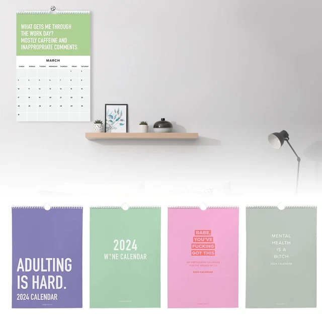 ADULTING IS HARD 2024 Calendar, The 2024 Calendar Not Easy for adults