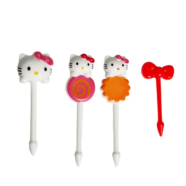 8pcsset Mini Forks Cartoon Food Picks für Kinder süße Obstgabel Bento Box Dek  q