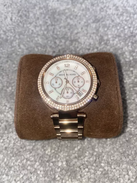 Michael Kors MK5491 Parker Chronograph Ladies Wristwatch - Mother of Pearl/Rose