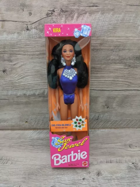 1993 Barbie Doll Sun Jewel Kira Friend Mattel Vintage Beach Stick On Jewels