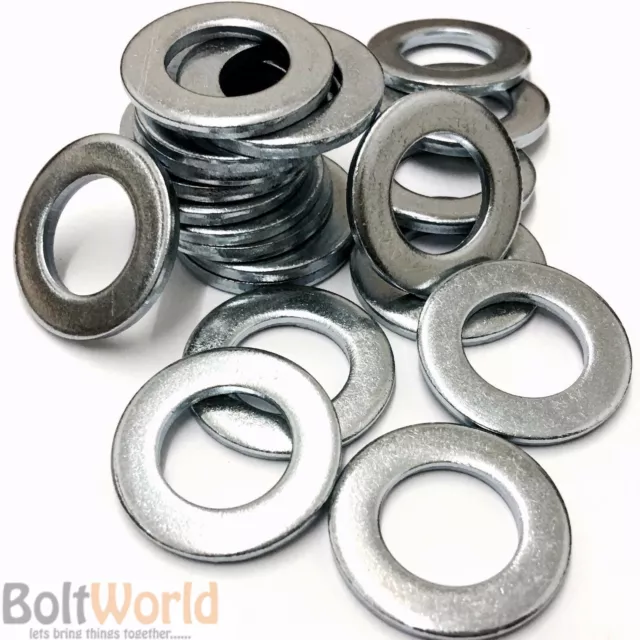 Imperial Flat Thick Washers To Fit Unf, Unc, Bsf, Bsw, Bscy Bolts & Screws Zinc