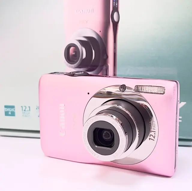 [Near Mint] Canon IXY 200F Pink 12.1MP Digital Camera 4x Optical Zoom w/ Box