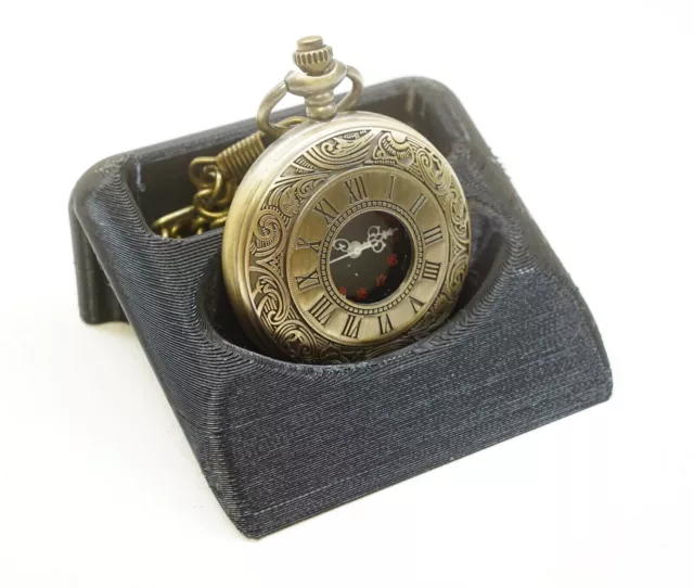 Orologio da Tasca Tavolo/Scrivania Superficie Display Supporto W/Catena Indent