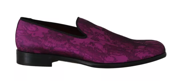 DOLCE & GABBANA Shoes Purple Jacquard Loafers Dress Formal EU39 / US6 RRP $700