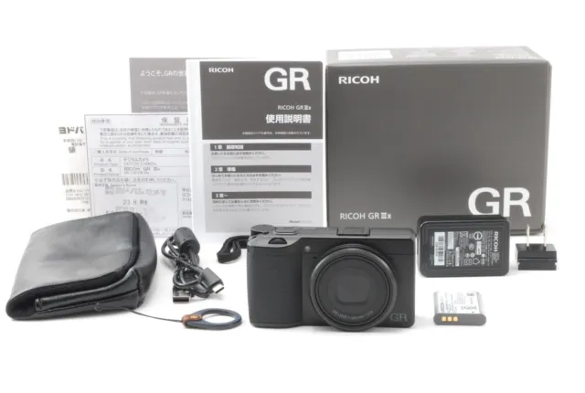 [TOP MINT in Box] Ricoh GR IIIx 24.2MP F2.8 Digital Camera Black count 519 JAPAN