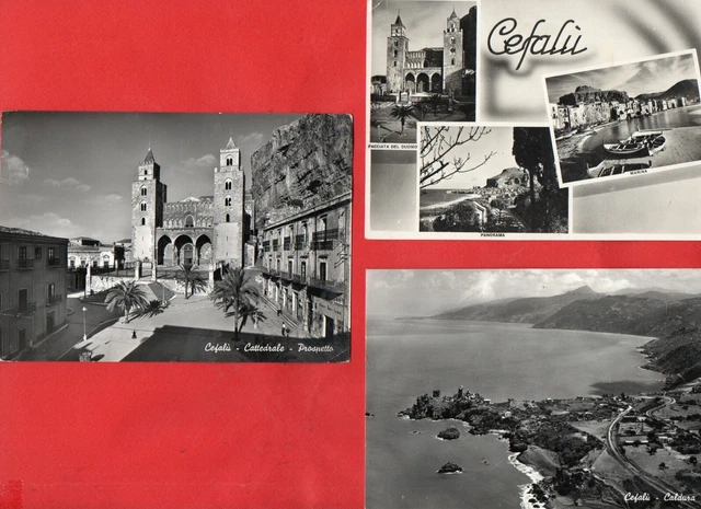 CEFALU - LOTTO DI 7 CARTOLINE  D'EPOCA BN - PALERMO - vedi  tutte le foto