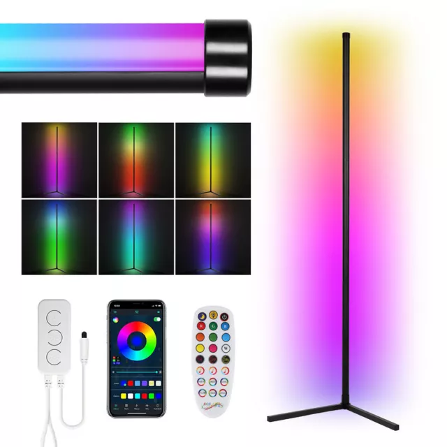 LED Stehleuchte RGB Schlafzimmer Hell Lineare 7W Bluetooth Stehlampe Luxus