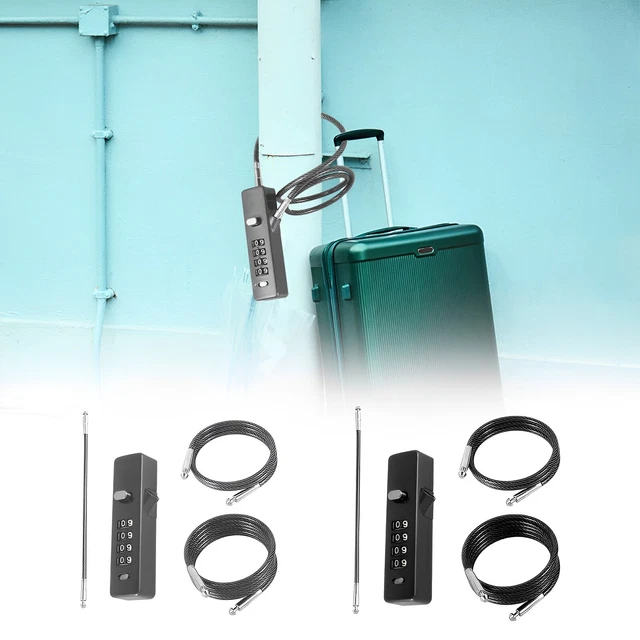 CABLE COMBINATION LOCK 4Digit Rope Password for Suitcase Backpack Bike