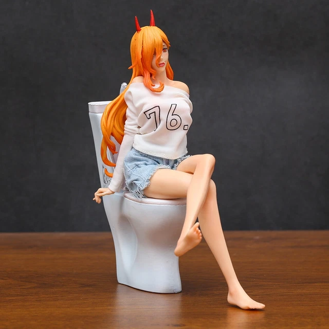FIGURINE CHAINSAW MAN Power Sit On The Toilet PVC Anime Model Manga