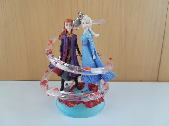 Figurine scène la reine des neiges Anna et Elsa disney 9cm