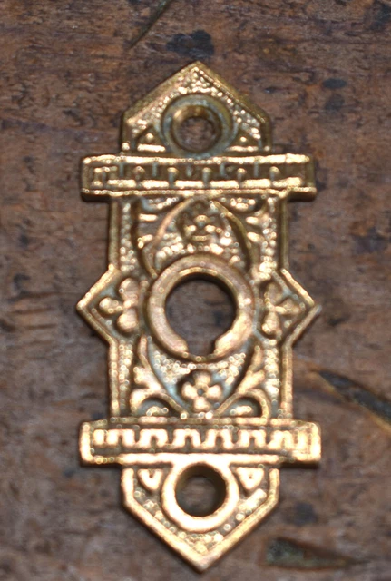Vintage Antique Victorian Ornate Brass Ecutcheon Key Hole