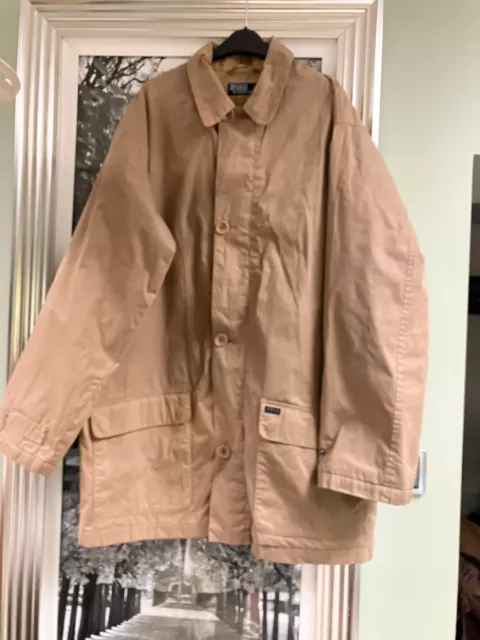 Men's POLO RALPH LAUREN Beige Cotton Safari Style Jacket. Size L