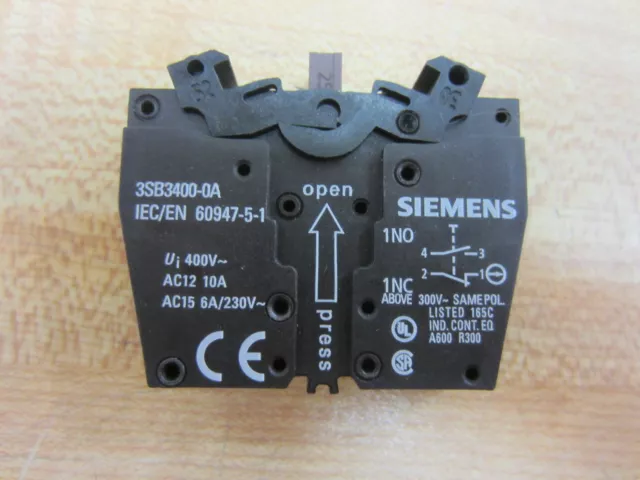 Siemens 3SB3400-0A Contact Block 3SB34000A