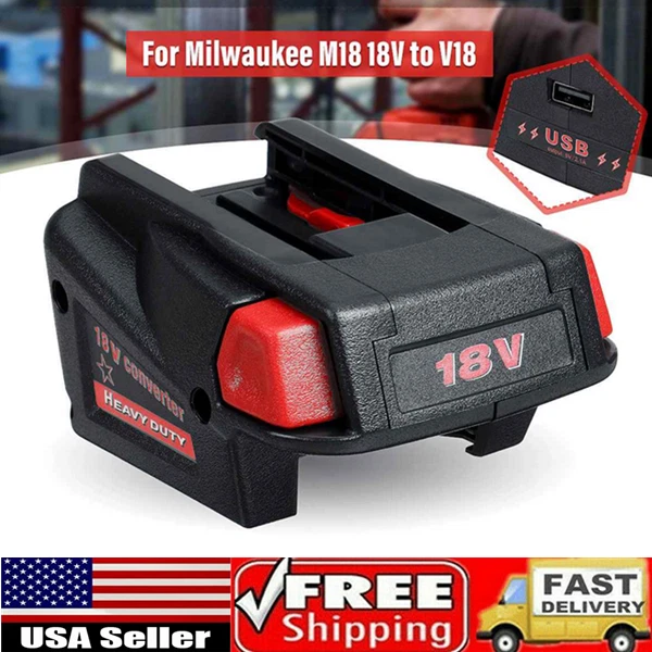 BATTERY CONVERTER ADAPTER Converter for Milwaukee M18 18V to V18 Liion