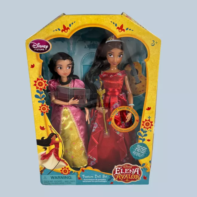 Disney Store Elena Avalor Singing Feature Doll Set 11” Deluxe Princess