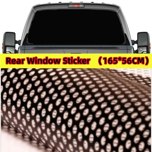 Waterproof BLACK Rear Window Perforated Decal Tint Graphic Sticker for Truck Van