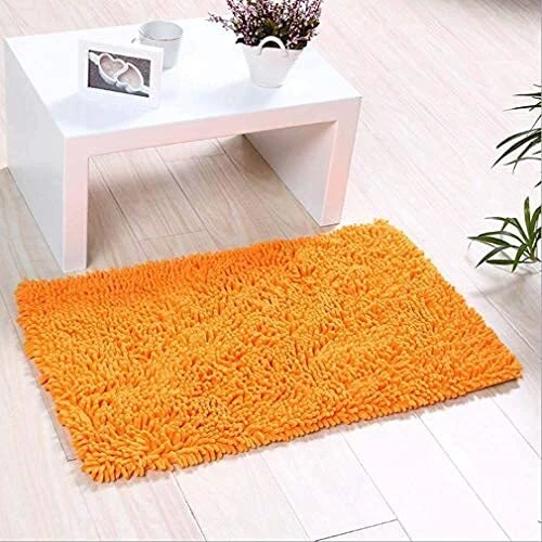 AOI Tapis de Bain Shaggy en Microfibre de Chenille, Doux et Confortable, Eau Sup