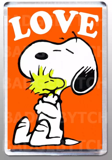 Snoopy Love Large Fridge Magnet - Retro Classic!