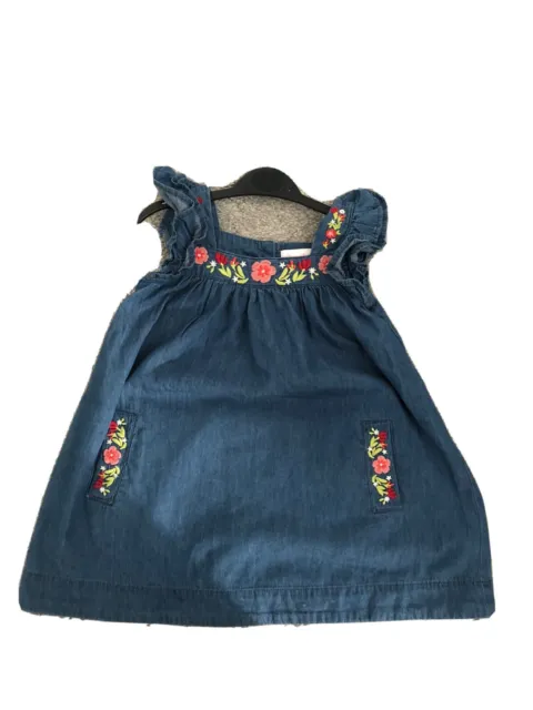 Girls Cotton & Denim Dress age 2-3 Years