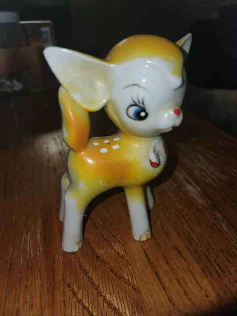 Anamorphic Vintage Kisch Bambi - Like  Fawn Deer 1950s Japan