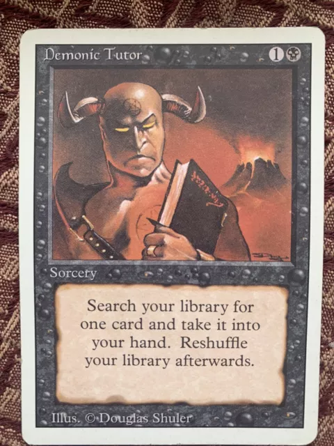 MTG Demonic Tutor Revised Edition Regular Uncommon MTG Demonic Tutor Revised Edition Regular Uncommon
