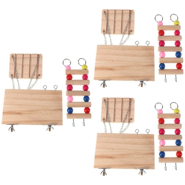 9 piezas perlas de colores madera hámster juguete rastrero guía divertido swi