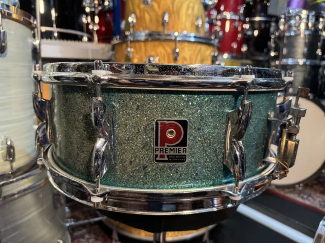 Premier Royal Ace Aquamarine Snare Drum 14x5.5” (Modified)