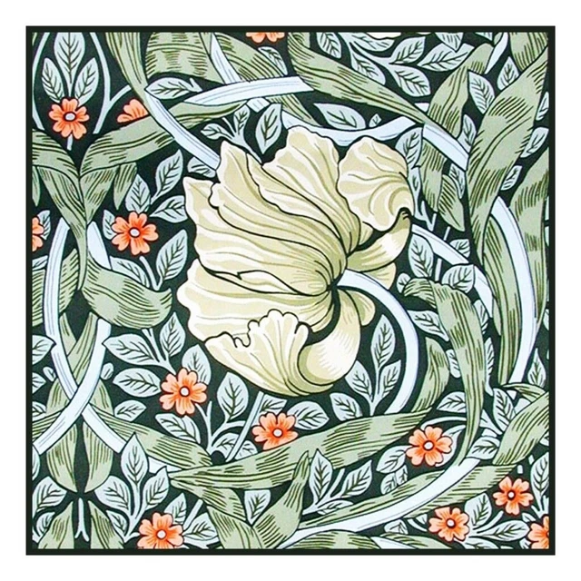 Rideaux à Oeillets Gris Français William Morris Pimpernel