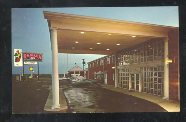 Springfield Illinois Route 66 The Ramada Inn Vintage Advertising Postcard