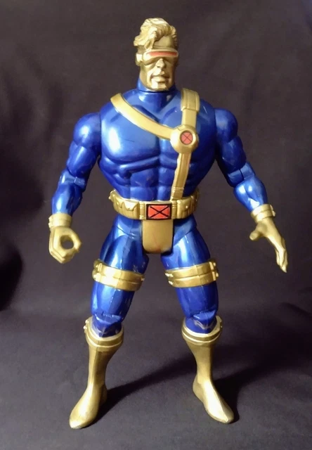 1993 ToyBiz Marvel Gold  Cyclops 10" Action Figure Great Condition!! X-Men!!