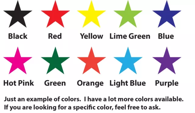 Star Vinyl Decal - Stickers Lot Choose your size and color