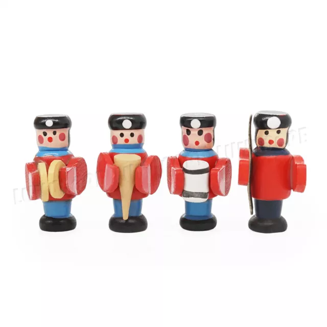1/12 Miniatur Soldat Band Set Puppenspielzeug Holzspielzeug Puppenhaus Zubehör